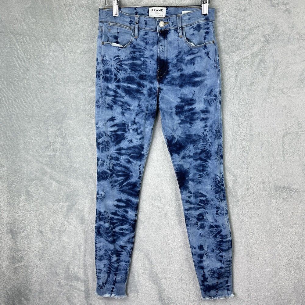 Frame Le High Skinny Jeans Women's 29 Blue Acid Wash‎ stretch Denim